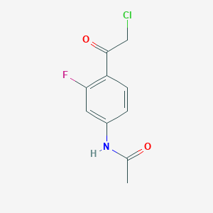 molecular formula C10H9ClFNO2 B3047524 N-[4-(2-氯乙酰)-3-氟苯基]乙酰胺 CAS No. 141234-46-0