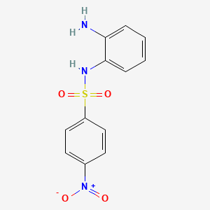 molecular formula C12H11N3O4S B3047530 Benzenesulfonamide, N-(2-aminophenyl)-4-nitro- CAS No. 141469-52-5