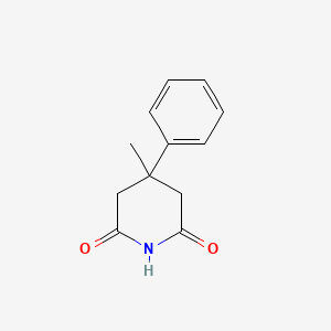molecular formula C12H13NO2 B3047533 4-Methyl-4-phenylpiperidine-2,6-dione CAS No. 14149-32-7
