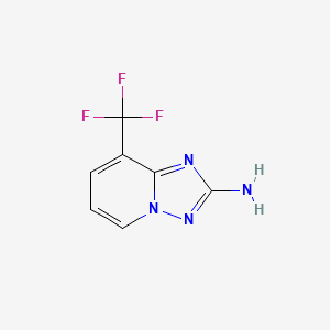 molecular formula C7H5F3N4 B3047537 8-(Trifluoromethyl)-[1,2,4]triazolo[1,5-A]pyridin-2-amine CAS No. 1416439-95-6