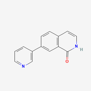 molecular formula C14H10N2O B3047546 7-(吡啶-3-基)-1,2-二氢异喹啉-1-酮 CAS No. 1417640-17-5