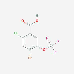 molecular formula C8H3BrClF3O3 B3047551 4-Bromo-2-chloro-5-trifluoromethoxy-benzoic acid CAS No. 1419075-84-5
