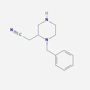 2-Piperazineacetonitrile, 1-(phenylmethyl)-