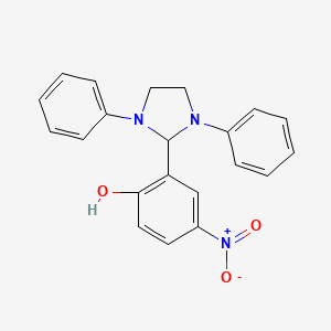 molecular formula C21H19N3O3 B3047557 2-(1,3-Diphenylimidazolidin-2-yl)-4-nitrophenol CAS No. 141951-87-3