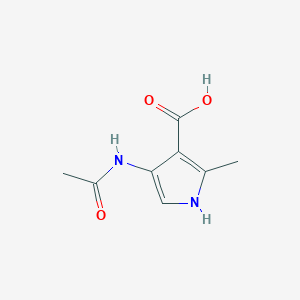 molecular formula C8H10N2O3 B3047573 4-acetamido-2-methyl-1H-pyrrole-3-carboxylic acid CAS No. 1423023-96-4