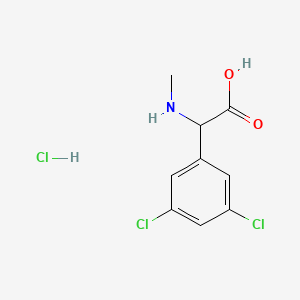molecular formula C9H10Cl3NO2 B3047574 2-(3,5-Dichlorophenyl)-2-(methylamino)acetic acid hydrochloride CAS No. 1423023-99-7