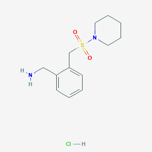 {2-[(Piperidine-1-sulfonyl)methyl]phenyl}methanamine hydrochloride