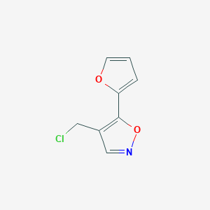molecular formula C8H6ClNO2 B3047585 4-(Chloromethyl)-5-(furan-2-yl)-1,2-oxazole CAS No. 1423033-19-5