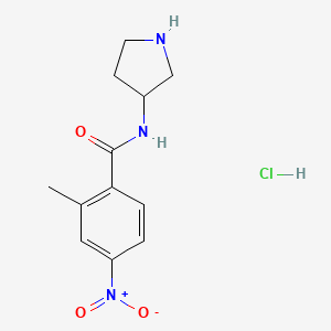 2-methyl-4-nitro-N-(pyrrolidin-3-yl)benzamide hydrochloride