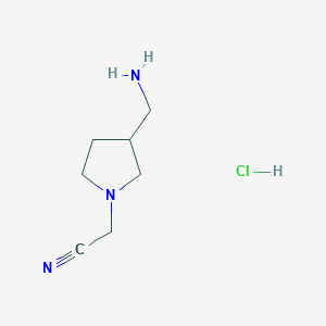 2-[3-(Aminomethyl)pyrrolidin-1-yl]acetonitrile hydrochloride