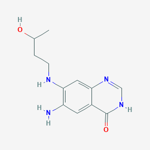 molecular formula C12H16N4O2 B3047603 6-Amino-7-((3-hydroxybutyl)amino)quinazolin-4(3H)-one CAS No. 1427379-22-3