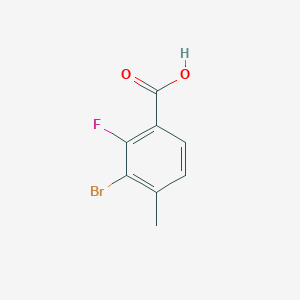 molecular formula C8H6BrFO2 B3047605 3-Bromo-2-fluoro-4-methylbenzoic acid CAS No. 1427382-06-6