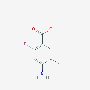 molecular formula C9H10FNO2 B3047607 Methyl 4-amino-2-fluoro-5-methylbenzoate CAS No. 1427398-87-5