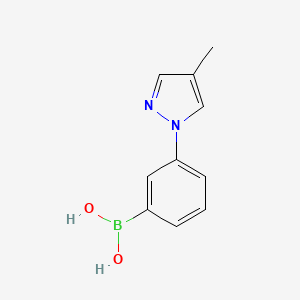 molecular formula C10H11BN2O2 B3047614 (3-(4-Methyl-1H-pyrazol-1-yl)phenyl)boronic acid CAS No. 1428582-36-8
