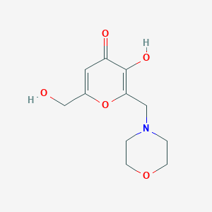 molecular formula C11H15NO5 B3047618 3-hydroxy-6-(hydroxymethyl)-2-(morpholinomethyl)-4H-pyran-4-one CAS No. 1429-25-0