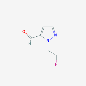 molecular formula C6H7FN2O B3047621 1-(2-Fluoroethyl)-1H-pyrazole-5-carbaldehyde CAS No. 1429417-53-7