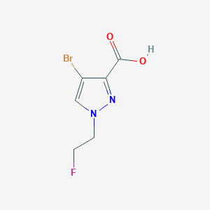 molecular formula C6H6BrFN2O2 B3047622 4-Bromo-1-(2-fluoroethyl)-1H-pyrazole-3-carboxylic acid CAS No. 1429417-54-8