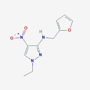 molecular formula C10H12N4O3 B3047628 1-ethyl-N-(2-furylmethyl)-4-nitro-1H-pyrazol-3-amine CAS No. 1429417-72-0