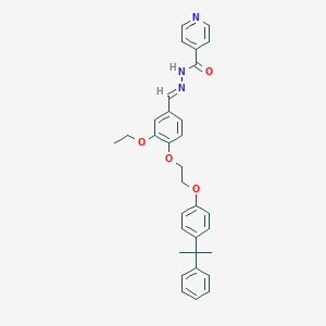 molecular formula C32H33N3O4 B304763 N'-(3-ethoxy-4-{2-[4-(1-methyl-1-phenylethyl)phenoxy]ethoxy}benzylidene)isonicotinohydrazide 