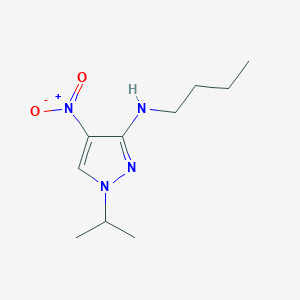 molecular formula C10H18N4O2 B3047634 N-Butyl-1-isopropyl-4-nitro-1H-pyrazol-3-amine CAS No. 1429417-90-2