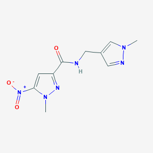 1-methyl-N-[(1-methyl-1H-pyrazol-4-yl)methyl]-5-nitro-1H-pyrazole-3-carboxamide