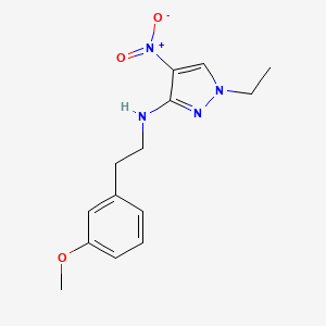 molecular formula C14H18N4O3 B3047643 1-ethyl-N-[2-(3-methoxyphenyl)ethyl]-4-nitro-1H-pyrazol-3-amine CAS No. 1429418-85-8