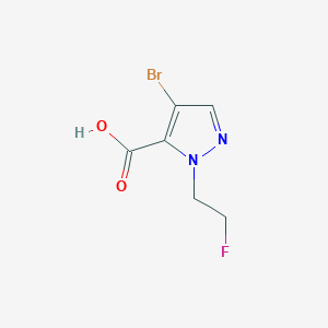 molecular formula C6H6BrFN2O2 B3047645 4-bromo-1-(2-fluoroethyl)-1H-pyrazole-5-carboxylic acid CAS No. 1429419-24-8