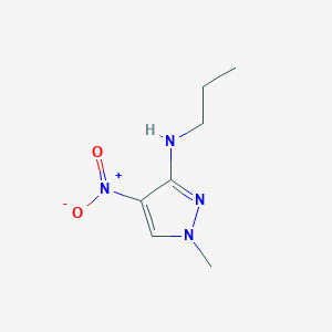 molecular formula C7H12N4O2 B3047646 1-methyl-4-nitro-N-propyl-1H-pyrazol-3-amine CAS No. 1429419-38-4