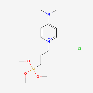 molecular formula C13H25ClN2O3Si B3047658 Pyridinium, 4-(dimethylamino)-1-[3-(trimethoxysilyl)propyl]-, chloride CAS No. 143054-85-7