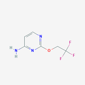 molecular formula C6H6F3N3O B3047664 2-(2,2,2-三氟乙氧基)嘧啶-4-胺 CAS No. 1431654-73-7