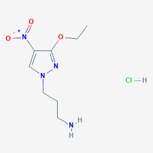 3-(3-Ethoxy-4-nitro-1H-pyrazol-1-yl)propan-1-amine hydrochloride