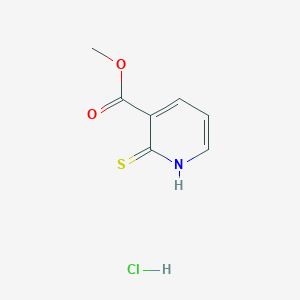 molecular formula C7H8ClNO2S B3047687 Methyl 2-mercaptonicotinate hydrochloride CAS No. 1431964-96-3
