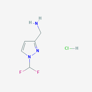 molecular formula C5H8ClF2N3 B3047698 Chemcollect KX001241 CAS No. 1431965-88-6