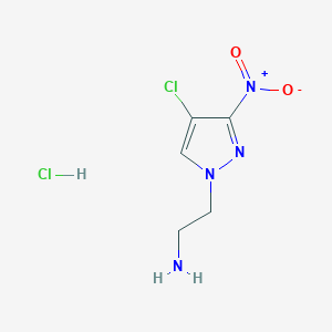 molecular formula C5H8Cl2N4O2 B3047704 2-(4-chloro-3-nitro-1H-pyrazol-1-yl)ethanamine CAS No. 1431966-71-0