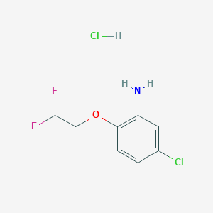 molecular formula C8H9Cl2F2NO B3047707 5-Chloro-2-(2,2-difluoroethoxy)aniline hydrochloride CAS No. 1431967-79-1