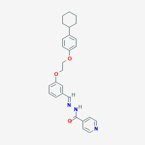 molecular formula C27H29N3O3 B304771 N'-[(E)-{3-[2-(4-cyclohexylphenoxy)ethoxy]phenyl}methylidene]pyridine-4-carbohydrazide 