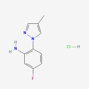 5-Fluoro-2-(4-methyl-1H-pyrazol-1-yl)aniline hydrochloride