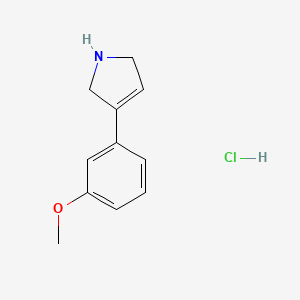 molecular formula C11H14ClNO B3047715 3-(3-methoxyphenyl)-2,5-dihydro-1H-pyrrole hydrochloride CAS No. 1432678-10-8