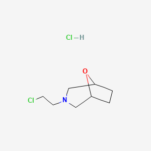 molecular formula C8H15Cl2NO B3047717 3-(2-Chloroethyl)-8-oxa-3-azabicyclo[3.2.1]octane hydrochloride CAS No. 1432680-14-2