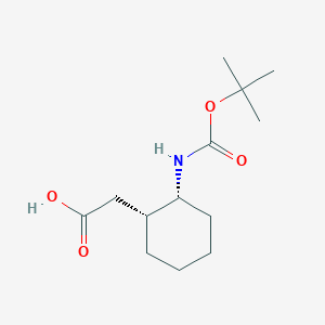 rac-2-[(1R,2R)-2-{[(tert-butoxy)carbonyl]amino}cyclohexyl]acetic acid, cis