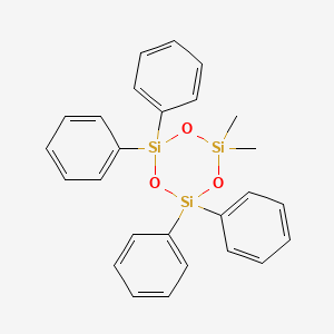 molecular formula C26H26O3Si3 B3047748 Dimethyltetraphenylcyclotrisiloxane CAS No. 1438-86-4