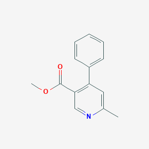 molecular formula C14H13NO2 B3047749 Methyl 6-methyl-4-phenylpyridine-3-carboxylate CAS No. 143806-23-9