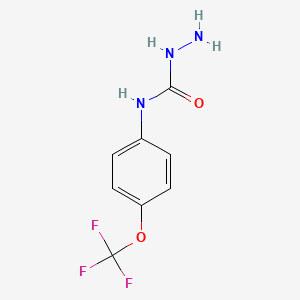 molecular formula C8H8F3N3O2 B3047759 Hydrazinecarboxamide, N-[4-(trifluoromethoxy)phenyl]- CAS No. 144172-28-1