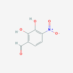 molecular formula C7H5NO5 B3047761 苯甲醛，2,3-二羟基-4-硝基- CAS No. 144240-75-5