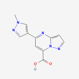 5-(1-Methyl-1H-pyrazol-4-yl)pyrazolo[1,5-a]pyrimidine-7-carboxylic acid