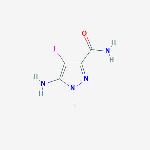molecular formula C5H7IN4O B3047765 5-Amino-4-iodo-1-methyl-1H-pyrazole-3-carboxamide CAS No. 1443278-88-3