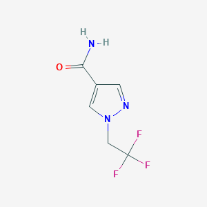 molecular formula C6H6F3N3O B3047768 1-(2,2,2-trifluoroethyl)-1H-pyrazole-4-carboxamide CAS No. 1443279-08-0