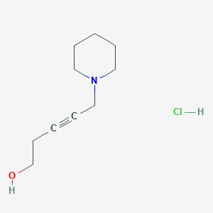 molecular formula C10H18ClNO B3047769 5-Piperidin-1-ylpent-3-yn-1-ol hydrochloride CAS No. 1443279-09-1