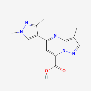 5-(1,3-Dimethyl-1H-pyrazol-4-yl)-3-methylpyrazolo[1,5-a]pyrimidine-7-carboxylic acid