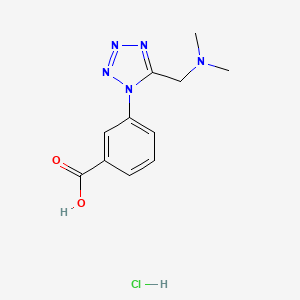 3-5-[(Dimethylamino)methyl]-1H-tetrazol-1-ylbenzoic acid hydrochloride